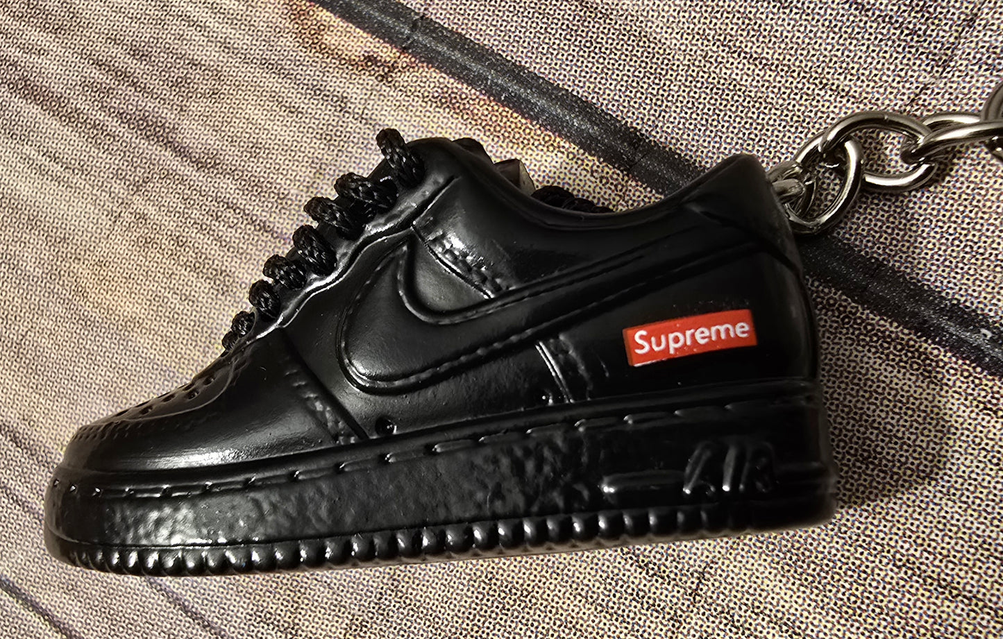 3D Sneaker Keychain AF1 Supreme Black