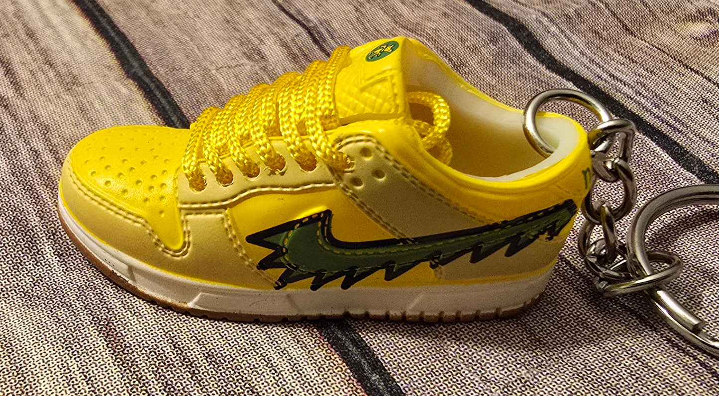 3D Sneaker Keychain Gratefull Dead Yellow