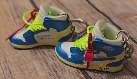 3D Sneaker Keychain AJ1 UNC Off White