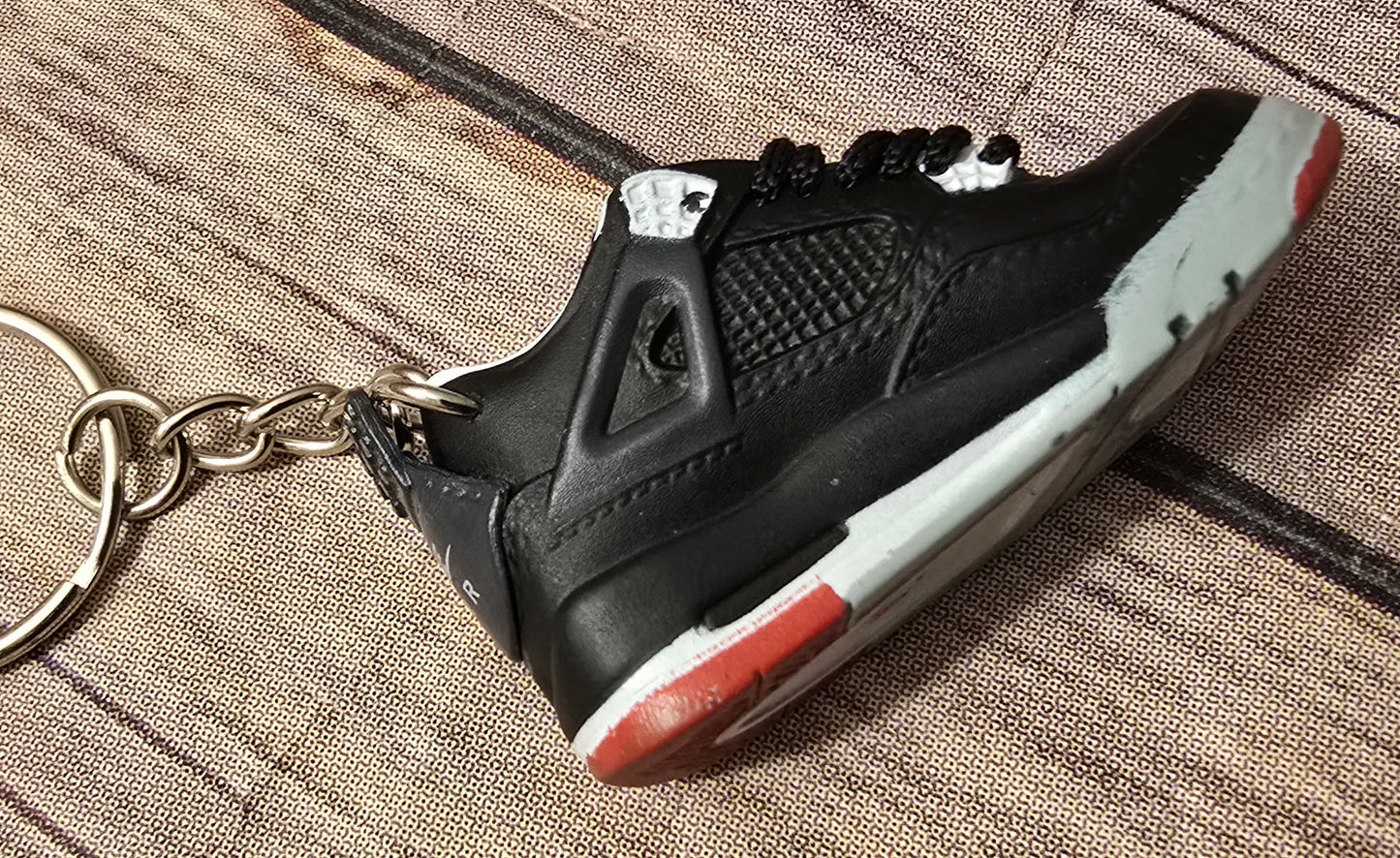 3D Sneaker Keychain Jordan 4 BRED