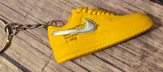 3D Sneaker Keychain AF1 Yellow Off White