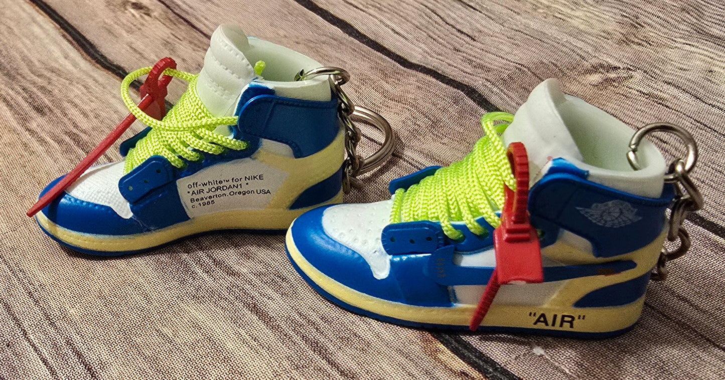 3D Sneaker Keychain AJ1 UNC Off White